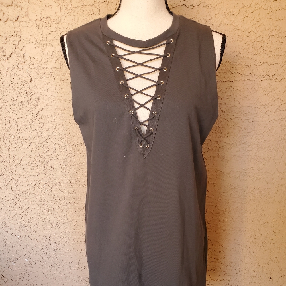 Forever 21 Dress Medium Moss Green